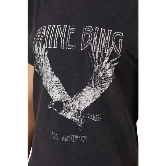 ANINE BING Lili Eagle Short Sleeves Cotton T-Shirt - M - Picture 5 of 5